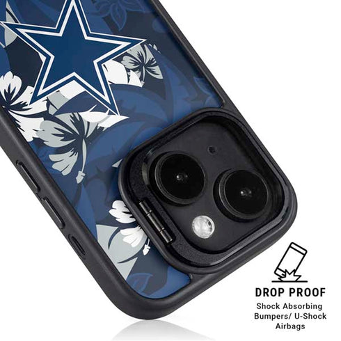 NFL Dallas Cowboys Tropical Print iPhone 15 Kickstand Case